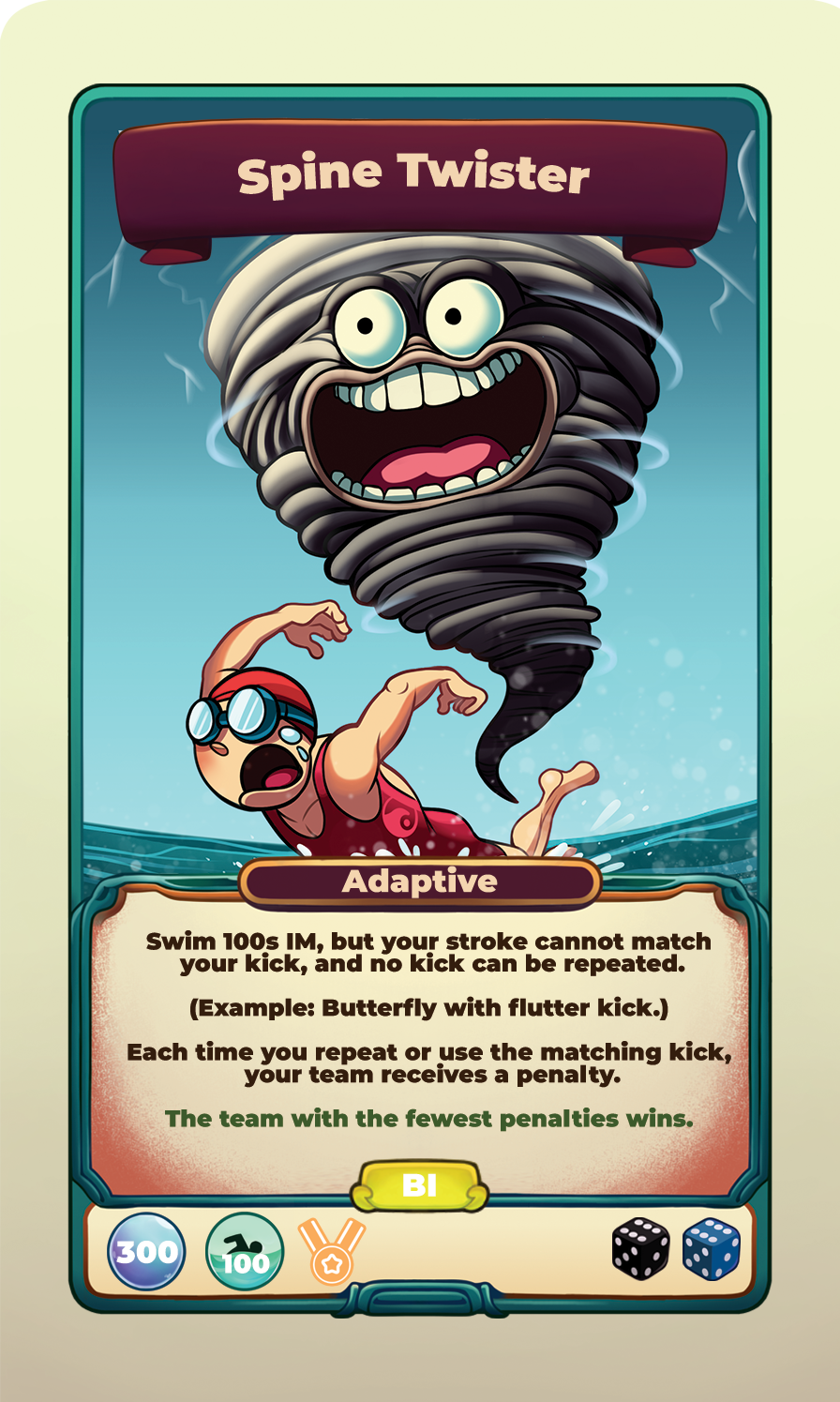 Spine Twister challenge card